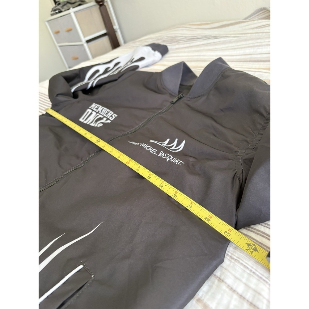 NWOT Jean Basquiat x Members Only Bomber Jacket Black Boone Mona Lisa (Large) - Picture 7 of 9